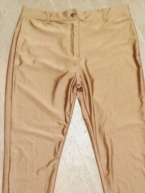 womans XL metallic stretchy bronze pants